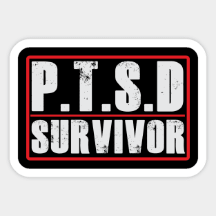 PTSD (Post Traumatic Stress Disorder) Survivor Tshirt Sticker